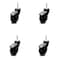 Service Caster 3 Inch Black Hooded Neoprene Rubber 8mm Threaded Stem Casters SCC, 4PK SCC-TS03S310-NPRB-BK-M815-4 - alternate 4